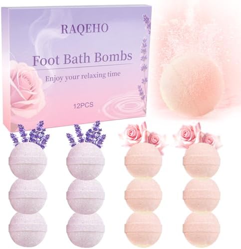 12PCS Foot Bath Bombs - Rose Lavender Foot Bath Soak for Pedicure by Unknown