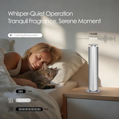 Somniare Waterless Essential Oil Diffuser, 1500 Sq. Ft 6 Level(Silver) - Image 3