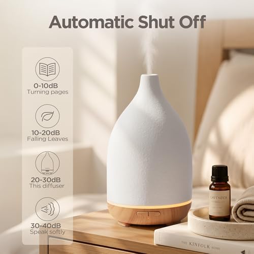 InnoGear 150ml Ceramic Essential Oil Diffuser, Diffusers for Home, Yellow - Image 4