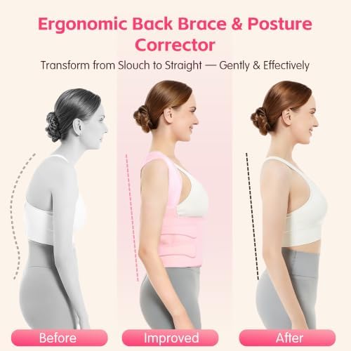 Posture Corrector for Women & Men, Adjustable Full Back Brace Support - Image 3