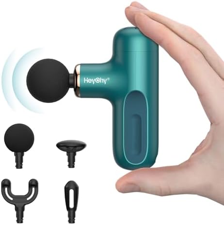 HEYCHY Super Mini Massage Gun, Percussion Deep Tissues Muscle Massager, Compact Sports Travel Massage Gun, Portable Handheld Massager for Home, Gym, Office, Outdoors by HeyChy