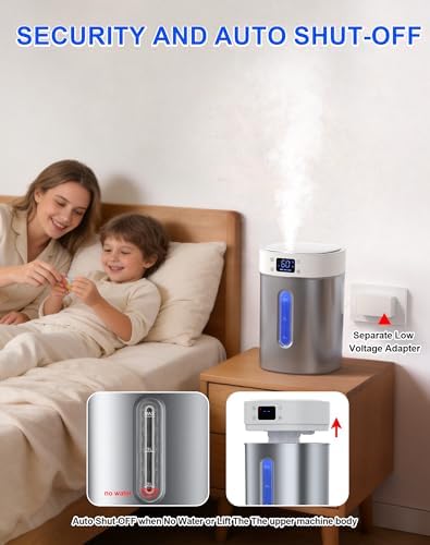 Stainless Steel Humidifiers for Bedroom,Large Room,Baby Nursery,Plants,Home - Image 7