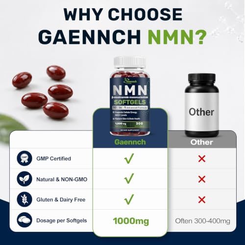 NMN Supplement Complex 1000mg Per Serving, 300 Softgels - Image 5