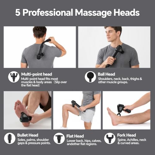 3-in-1 Convertible Massage Gun with Extended Handle,Massage Gun Deep Tissue - Image 5