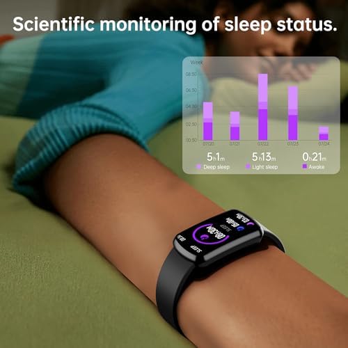 Health Fitness Tracker with 24/7 Heart Rate, Smart Watch with Blood Pressure and Blood Oxy-gen Monitor, Bulit-in 120+ Sport Mode, Sleep Tracking Waterproof Activity Tracker for Women Men - Image 5