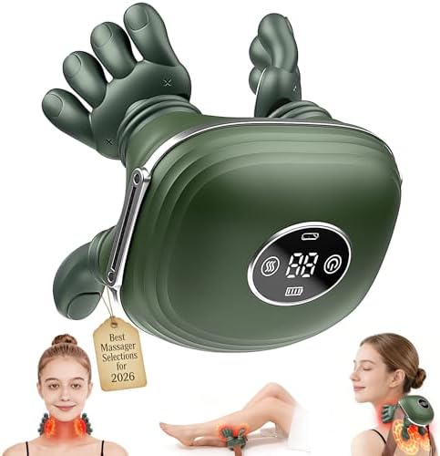 Shoulder & Neck Massager with Heat, Bionic Neck Massager for Pain Relief Deep Tissue, 4D Kneading Fingers, LCD Display & Adjustable Intensity, Relaxation Muscle Tension, Ideal Gift for Men and Women by Unknown
