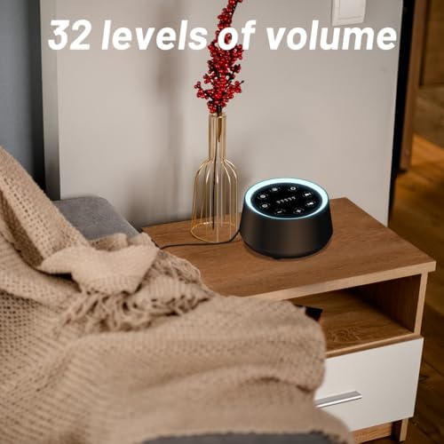 EasyHome Sleep Sound Machine White Noise Machines with 30 Soothing Sounds 12 Adjustable Night Light 10 Adjustment Brightness 32 Levels of Volume 5 Timers and Memory Function Home Travel Office - Image 6