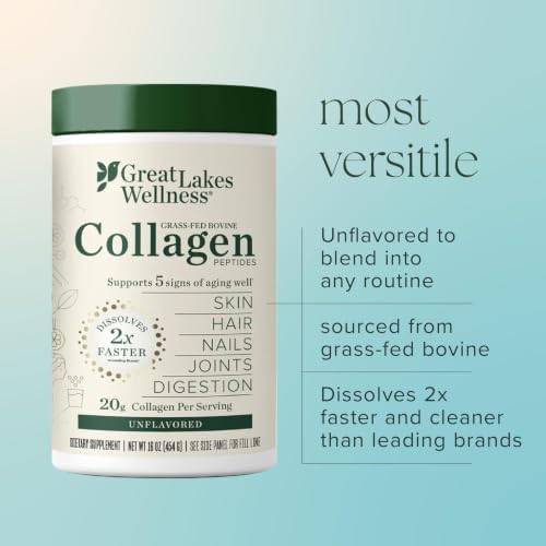 Great Lakes Wellness Collagen Peptides Powder, Unflavored, 20 oz - Image 7