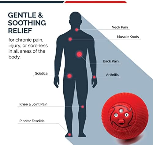 MyoStorm Mini Meteor Heating Vibrating Massage Ball Roller for Muscle Recovery Therapy and Pain Relief + 4 Speed Vibration, Portable - Image 4