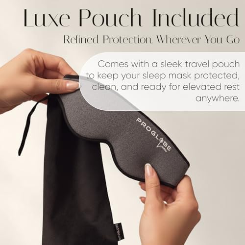 Proglobe Luxe Blackout Sleep Mask, Soft Breathable Modal Fabric, Dark Grey - Image 5
