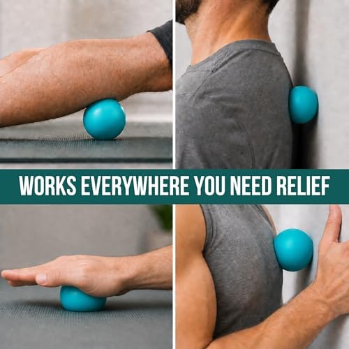 Massage Ball for Myofascial Release, Pure Silicone, Designed for Massage (NOT Lacrosse), Completely Free of BPA/Latex/Rubber/PFAS, for Trigger Point Therapy, Ideal Firmness and Traction - Image 6