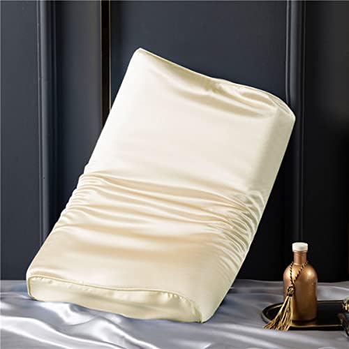 Mulberry Silk Pillowcase for Memory Foam and Neck Pillows, Cervical and Contour Pillow (Beige, 21" x 14.5" x 4.9"/4.2") by Cozysilk%7CBringNatureHome