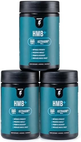 InnoSupps HMB+, 1500mg HMB Supplement, 50mg Astragin, 120 Servings by InnoSupps