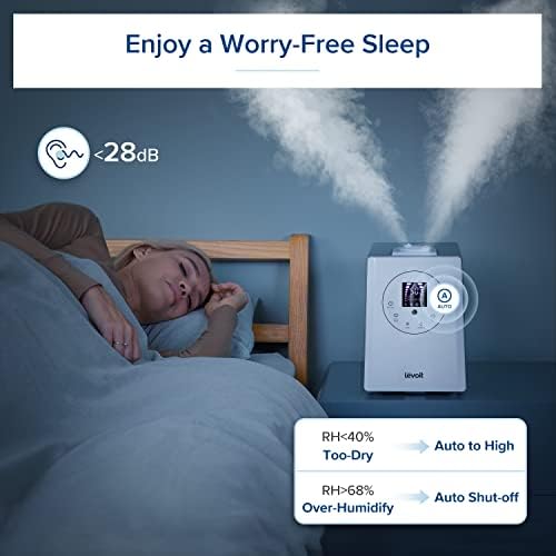 Levoit Humidifiers for Bedroom Large Room Home, Warm and Cool Mist, White - Image 5