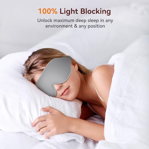 EVA BELLE Sleep Mask, Light Blocking Eye Sleeping Mask for Women Men, Adjustable 3D Memory Foam, Adjustable - Image 3