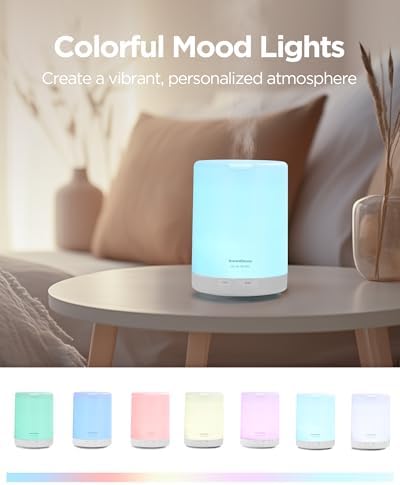 InnoGear 300ml Essential Oil Diffuser for Home Humidifier, Basic White - Image 6