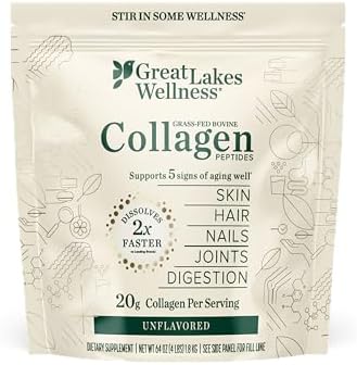 Great Lakes Wellness Collagen Peptides Powder, Unflavored, 64 oz by GreatLakesWellness