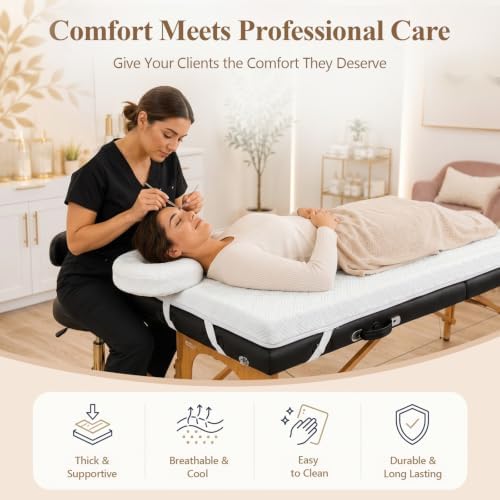 Gerrii Massage Bed Topper for Lash 73" x 29" x 3" 30D High Density Egg Foam - Image 5