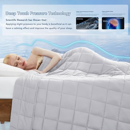 Topcee Weighted Blanket for Adults (15lbs 48"x72"), Minky Dots Heavy Blanket for Woman, Man Sleeping, Soft, Cozy and Cooling Weighted Throw Blankets, Machine Washable, Grey - Image 4