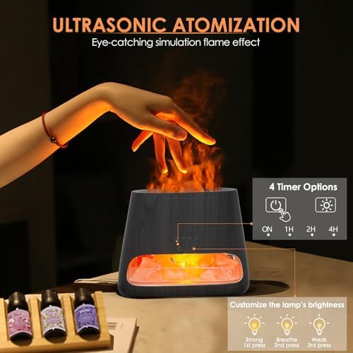SALKING 2-in-1 Essential Oil Diffuser for Home, 150ml Salt Lamp Diffuser - Image 4