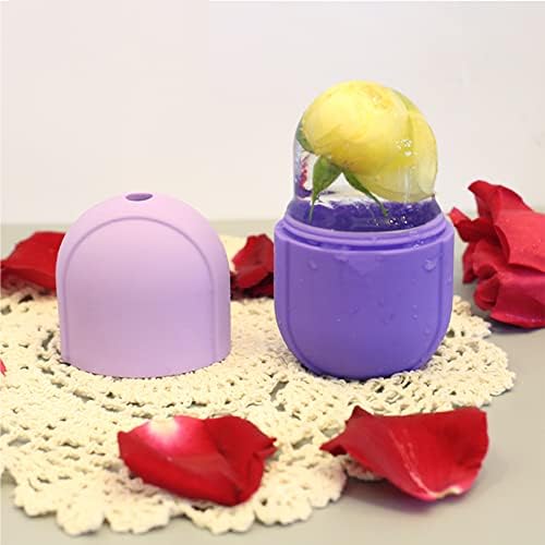 Ice Roller For Face, Purple Beauty Ice Facial Roller for Face and Eye Neck Skin Care, Silicone Ice Stick Face Ice Mould Icing Tool, Eye Puffiness Relief & Remove Fine Lines & Reduce Acne - Image 3