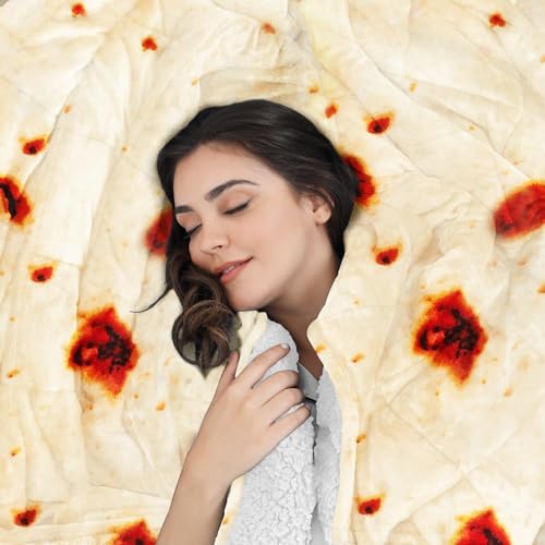 Aemicion Weighted Blankets for Adults,Queen Size Weighted Blanket 20lbs 60x80in,Soft Sherpa Fleece Washable Weighted Blanket as Gifts for Women Men Mon-Burritos - Image 4