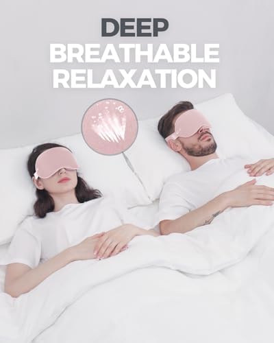 MZOO Luxury Sleep Mask, 3D Spacious for Long Lashes Blocking Light - Image 5