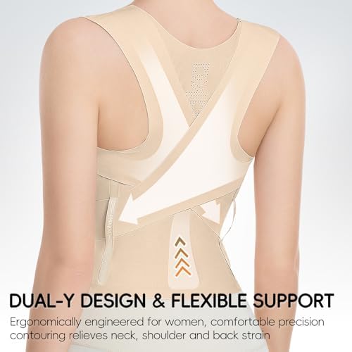 babaka Posture Corrector for Women, Invisible Lightweight Adjustable Back Brace for Upper and Lower Back Pain Relief, Hunchback, Hump, Scoliosis, Thoracic, Spine Corrector Under Clothes (Beige, Small, Waist: 25''-30'') - Image 5
