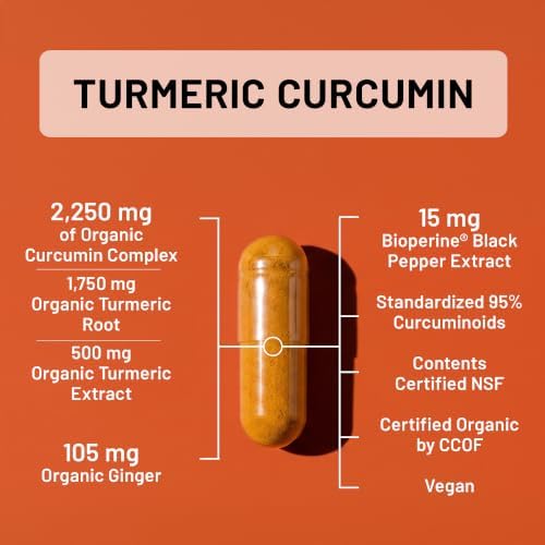 NatureWise Turmeric Curcumin 2250mg Supplement with BioPerine, 90 Capsules - Image 3