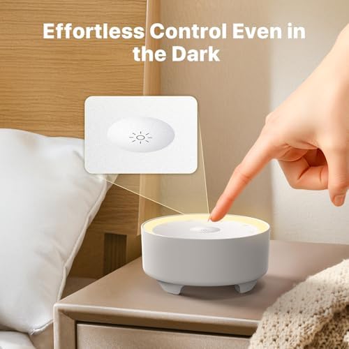 Kipcush White Noise Machine for Sleeping, Baby & Adults, High-Fidelity Non-Looping Sounds, Sleep Sound Machine with Dimmable Night Light, USB Powered, Memory Function, Home, Nursery & Travel - Image 6