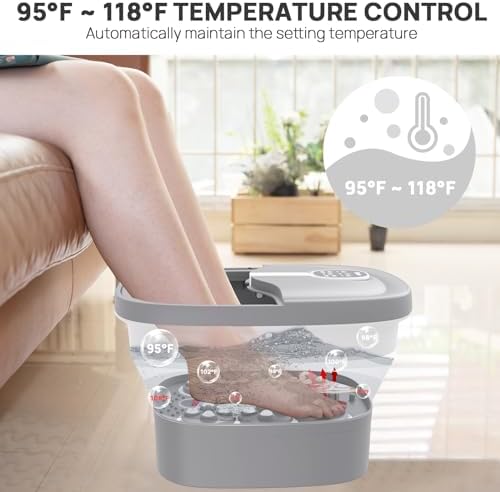 Collapsible Foot Spa Electric Rotary Massage with Heat, Bubble, Remote - Image 4