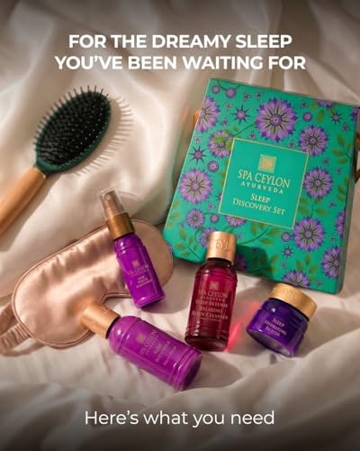 Spa Ceylon Ayurveda Sleep Discovery Set – 4-Piece Natural Bedtime Gift Set with Lavender, Ylang Ylang & Patchouli – Shower Gel, Body Milk, Pillow Mist & Hydrating Butter - Image 6