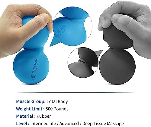 5BILLION Peanut Massage Ball - Double Lacrosse Massage Ball & Mobility Ball for Physical Therapy - Deep Tissue Massage Tool for Myofascial Release, Muscle Relaxer, Acupoint Massage (Black) - Image 4