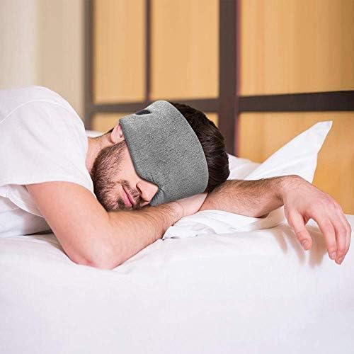 FRESHME Cotton Sleep Eye Mask for Men - Upgrade Design Blackout Side Sleeper Eyes Cover for Night Sleeping, Large Size Wide Soft Travel Airplane Blindfold with Adjustable Velcro Strap for Work Nap - Image 6