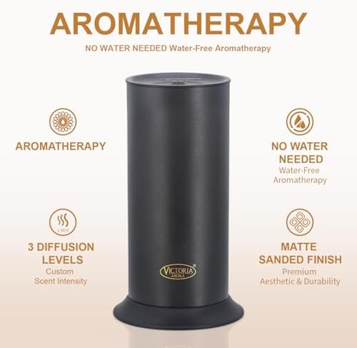 Victoria Aroma Waterless Essential Oil Diffuser (Matte Black) - Image 2