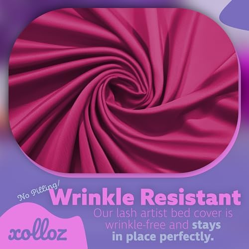 Massage Table Cover, 6 ft Stretch Lash Bed Cover, Pink - Image 6