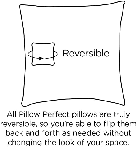 Pillow Perfect Paisley Indoor/Outdoor Accent Throw Pillow, Plush Fill, Weather, and Fade Resistant, Large Throw - 18.5" x 18.5", Artic Stone, 2 Count - Image 3