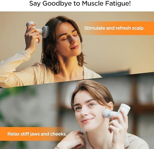 MYTREX REBIVE MINI XS 2 Mini Massage Gun, 6 Stroke & 5 Speed Levels, 285g Portable Handheld Massager with 5 Attachments, USB Rechargeable, Gift for Men & Women (White) - Image 4