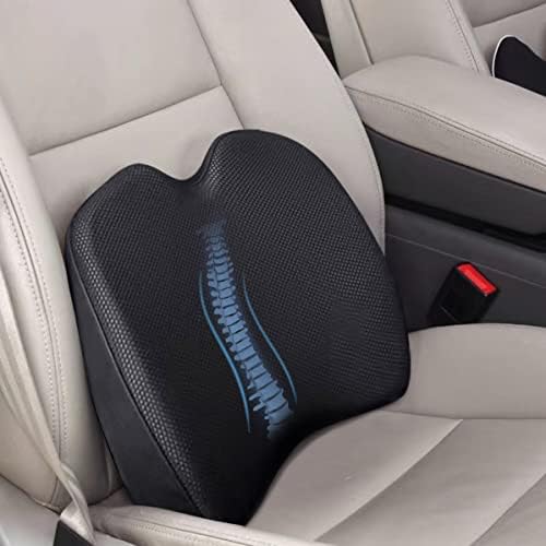 Super Soft Lumbar Support Pillow for Car, 100% Memory Foam Lumbar Pillow by SPRFUFLY