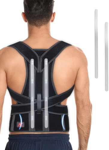 Hurmoya Back Brace Posture Corrector for Women and Men, Lower and Upper Back Pain Relief, Shoulder Straightener and Adjustable Full Back and Lumbar Support by Hurmoya