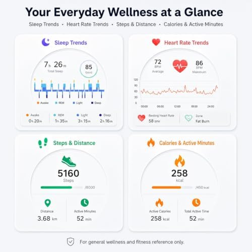 Smart Ring for Women with Enamel Health Ring Fitness Ring Fitness Tracker with Sleep Heart Rate Monitoring Distance Pedometer Calorie for Android iOS - Image 5