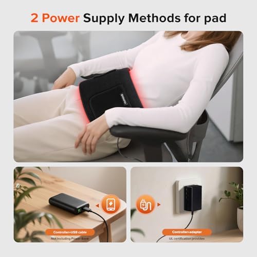 Red Light Therapy for Body, 660nm 850nm Infrared Light Therapy Pad, Wearable Wrap with Timer Remote Control for Back Shoulder Waist Knee, Infrared Light Device Home Use, 19.6'' x 8.6'' Large Area - Image 3