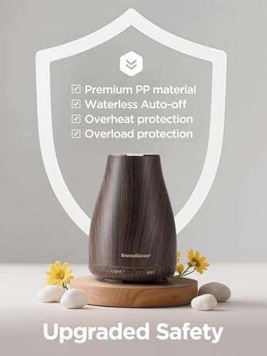 InnoGear Essential Oil Diffuser Ultrasonic Diffusers for Home Scent, Brown - Image 4