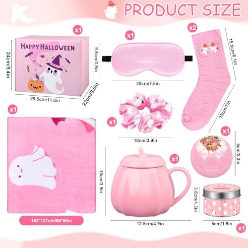 Halloween Gifts for Women Boo Basket Gifts Stuffers for Women Girls, Pink - Image 2