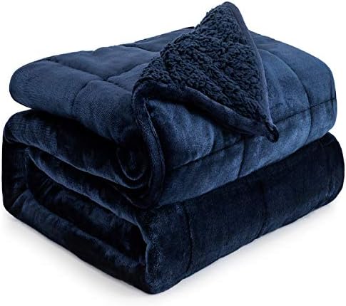 Cottonblue Fleece Weighted Blanket 15lbs for Adults Teens Twin Size 48x72in by Cottonblue