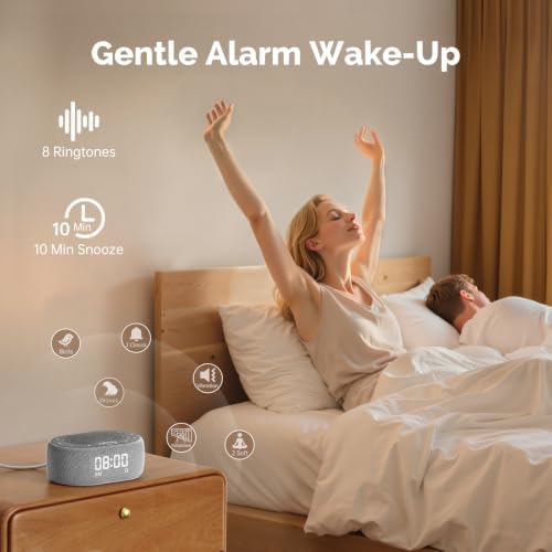1Mii White Noise Machine with Alarm Clock, Sound Machine for Sleeping - Image 5