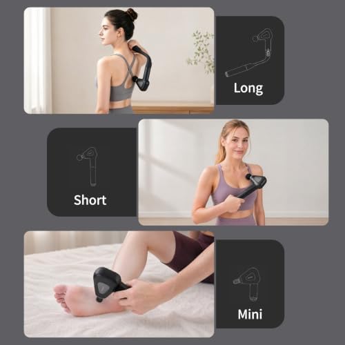 3-in-1 Convertible Massage Gun with Extended Handle,Massage Gun Deep Tissue - Image 3