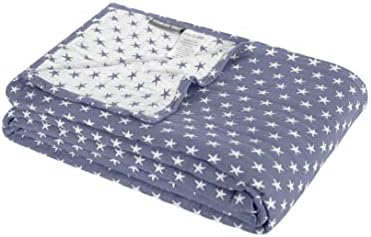 Sterling Creek Dawson Star Muslin Blanket King Three Layers Lightweight Breathable Cotton Gauzy Blanket for Adults, All Season (King, Blue) - Image 6