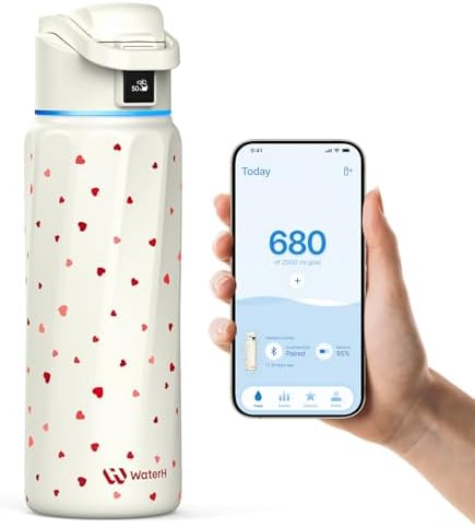 WaterH BOOST Smart Water Bottle Tracker with Reminder to Drink Water, 32oz by WATERH