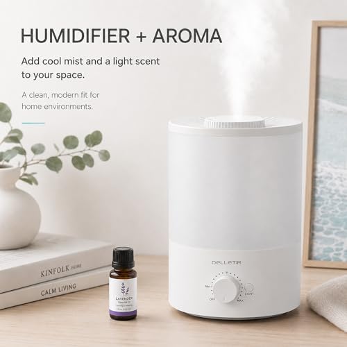 Cool Mist Humidifiers for Babies, Bedroom, Nursery, Home and Office | Super Quiet Ultrasonic Vaporizer, Large Top-Refill 3.5L, Essential Oil Diffuser, Auto Off, Easy Clean - Image 4